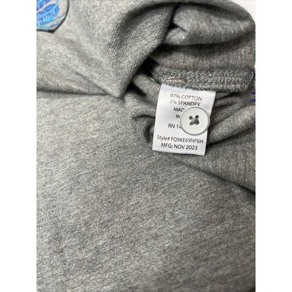 Free Planet Shirt Mens Small Grey/Blue Floral Button Down Shortsleeve Casual NWT - Picture 5 of 5